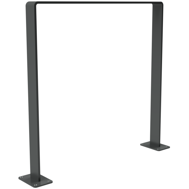 Leaning bracket made of flat steel | 70 x 70 mm | for doweling, without crossbar | width: 800mm | hot-dip galvanized and coated DB 703